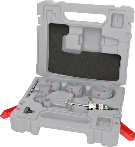 Bosch 15x PRO Multi Material Lochsäge-Set (für Weichholz, Trockenbauwand, Ø 20-76 mm, Professional Zubehör Bohrmaschine/Schrauber)