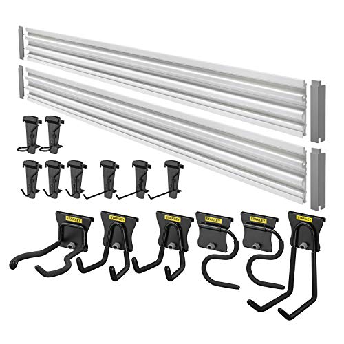 Stanley Trackwalls Set STST22000-1, 20-teiliges Schienensystem mit 35 kg Tragekapazität, einfache Montage, mehrfarbig