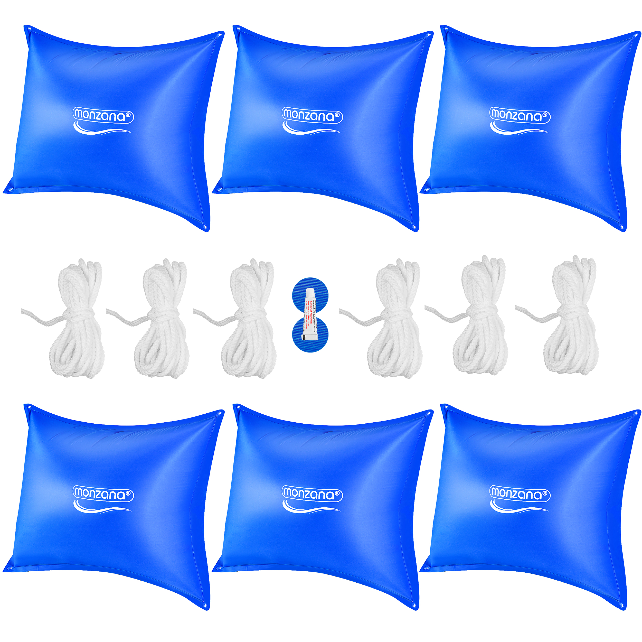 Monzana Poolkissen bis -20°C Winter XL Luftkissen XXL inkl. Seil PVC Doppelnaht Sicherheitsventil Ösen Pool Abdeckung Überwinterung