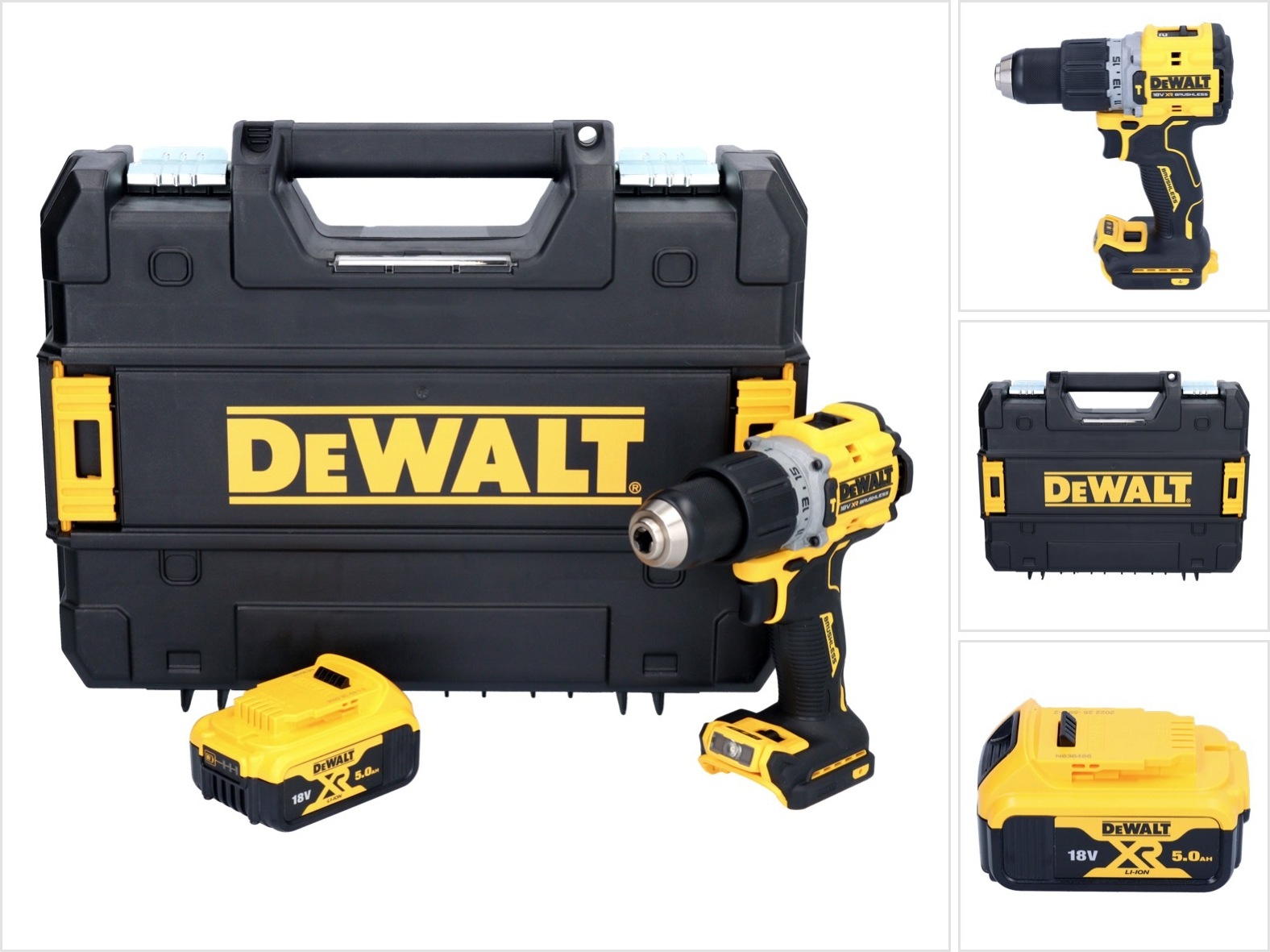 DeWalt DCD 805 NT Akku Schlagbohrschrauber 18 V 90 Nm Brushless + 5,0 Ah Akku + TSTAK