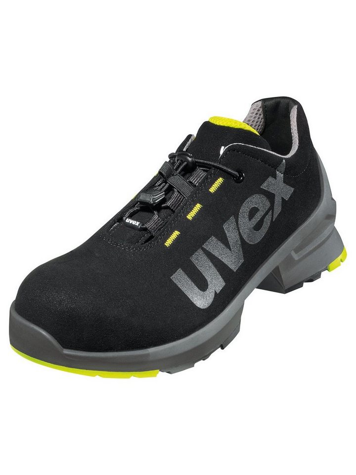 Uvex uvex 1 Halbschuh S2 SRC Arbeitsschuh, leicht und flexibel, schwarz/limette