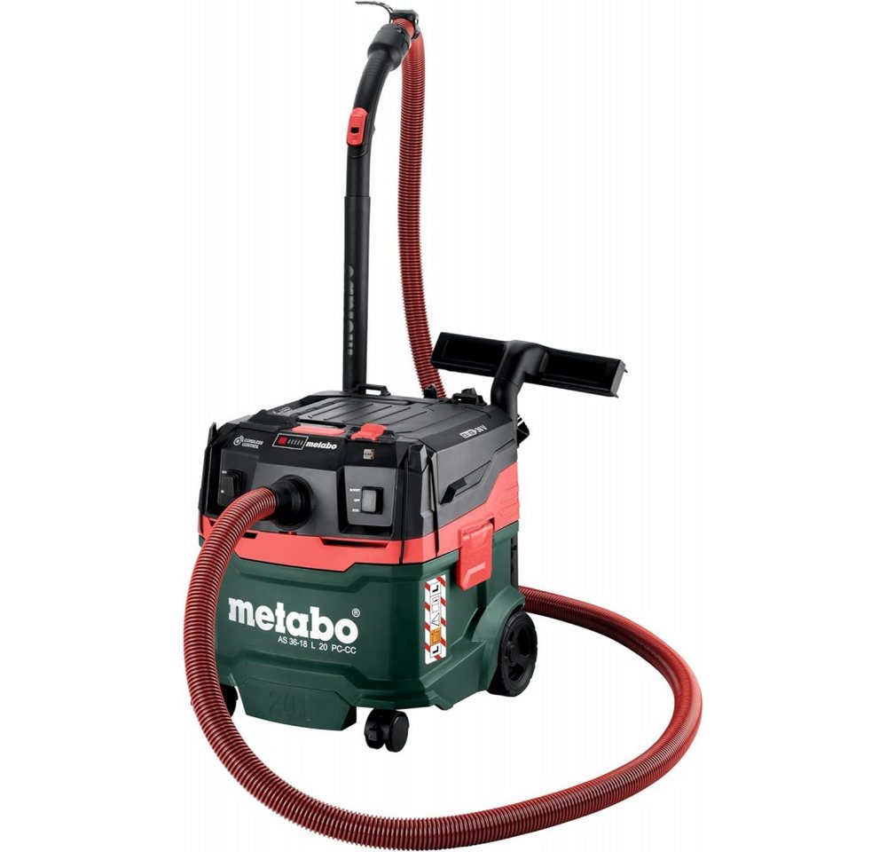 Metabo AS 36-18 L 20 pc-cc solo Nass-/Trockensauger grün/schwarz - Kompakter Akku-Sauger mit automatischer Start/Stopp-Funktion - Preisvergleich