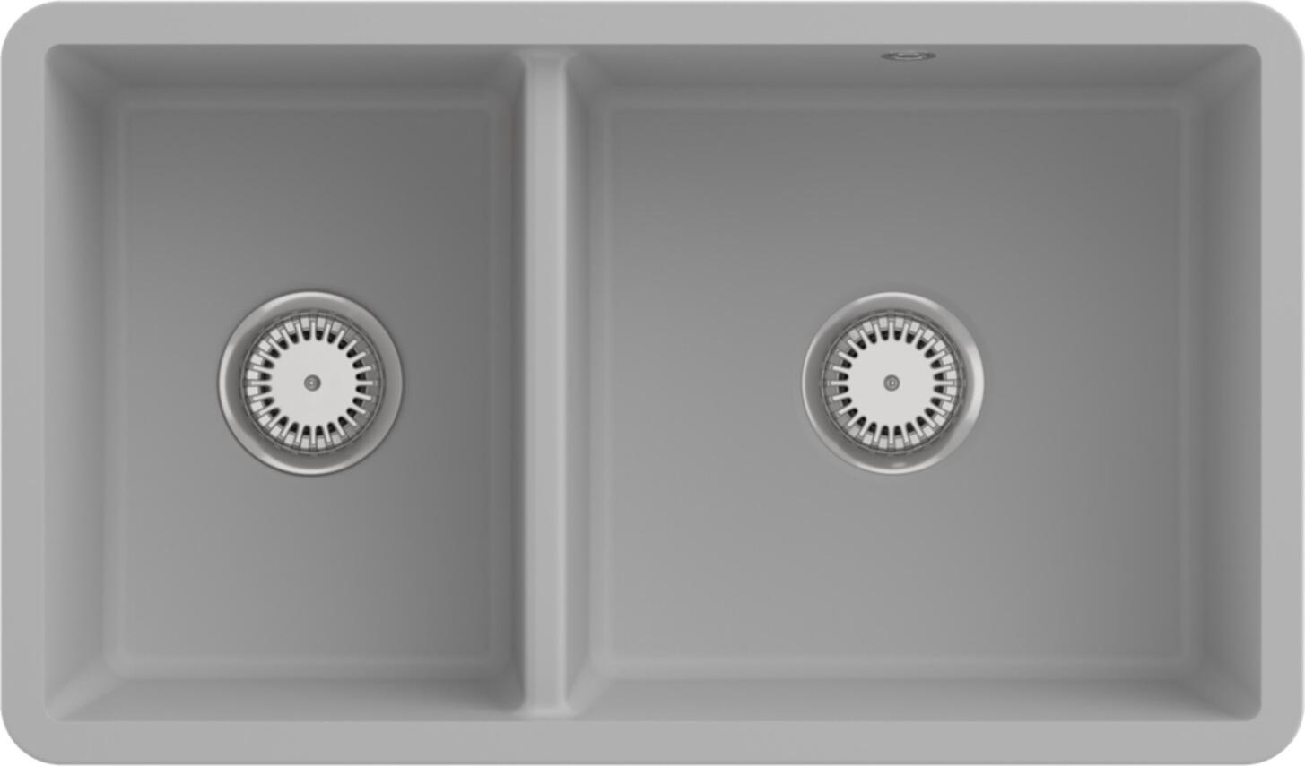 Villeroy & Boch Unterbauspüle Subway 80U, 2 Becken mit Ablauffern, Exzenter, steam CeramicPlus