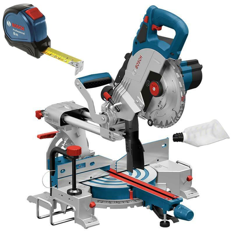 Bosch Professional Akku-Kapp- Gehrungssäge GCM 18V-216 + 8m Maßband Karton