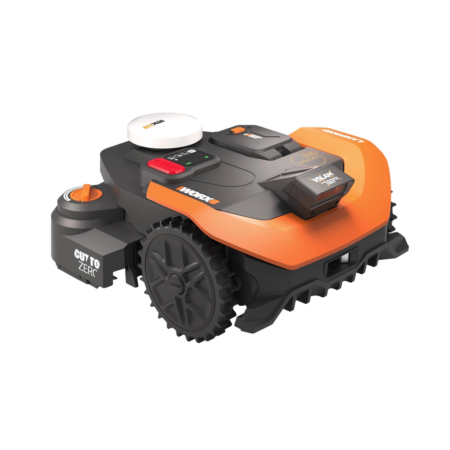Worx Mähroboter L1200 WR312E Landroid Vision Cloud, kabelloser Rasenmäher mit Vision-AI und RTK-Unterstützung für Flächen bis 1.200 m²