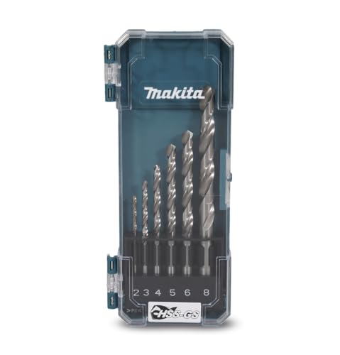 Makita HSS-GS Metallbohrer-Set, 6 Stück, D-78346, Bohrer-Set