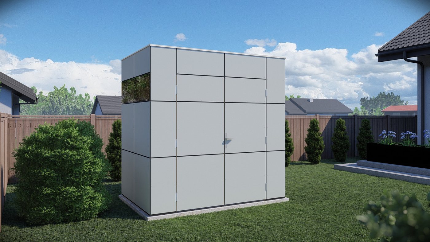 BERTILO Gartenhaus HPL Mini, witterungsbeständiges Gartenhaus in Architekturqualität, BxT: 231x165 cm, farbstabil, verschiedene Farben verfügbar