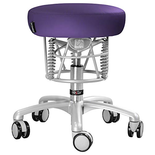 Haider BIOSWING Foxter Therapiestuhl, sensomotorischer Hocker mit 3D-Sitzwerk, stufenlos verstellbarer Sitzhöhe, Violett