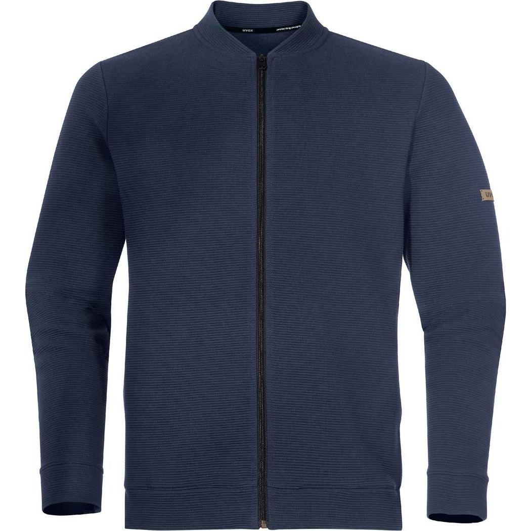 Uvex Sports Arbeitsjacke Kollektion 26, Sweatjacke aus 100% bio basierenden Materialien, dunkelblau, XL
