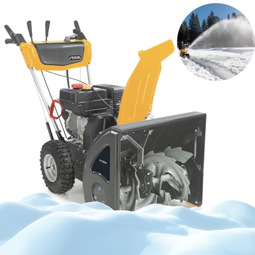 STIGA GARDEN Benzin-Schneefräse ST 3256 P, 55 cm Arbeitsbreite, zweistufiges Design, 212 cm³ Motor, gelb