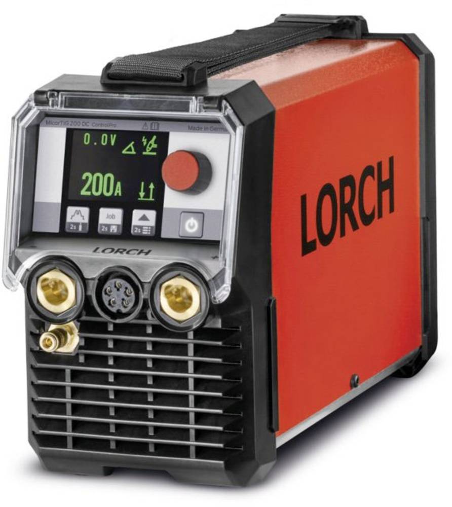 Lorch MicorTIG 200 DC ControlPro, Tragbares WIG-Schweißgerät mit Pulsfunktion, 5-200A, robust und sturzsicher bis 80 cm