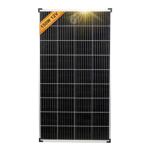 enjoy solar Eco Line ES150M36, Monokristallines PERC Solarmodul 150W, TÜV-zertifiziert, ideal für Garten und Wohnmobil