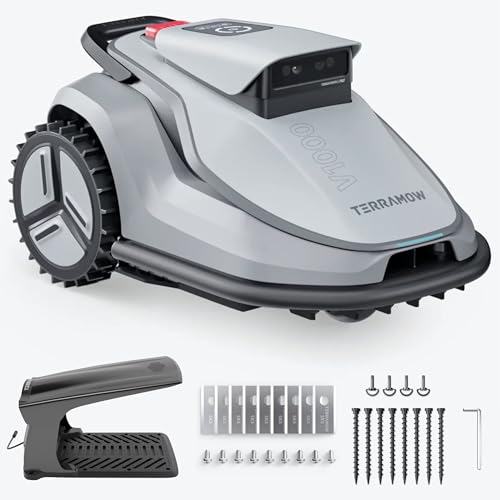 interpick Terramow V1000, Mähroboter ohne Begrenzungskabel mit KI-Bilderkennung und Hinderniserkennung, für Gärten bis 1200m²