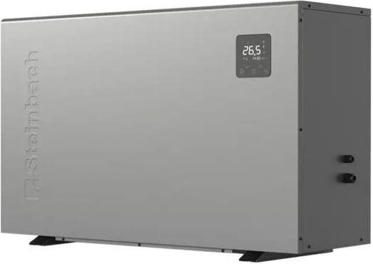 Steinbach Wärmepumpe "Silent 7" grau für Pools bis 30.000 l, 7 kW Heizleistung, Inverter-Technologie, leiser Betrieb