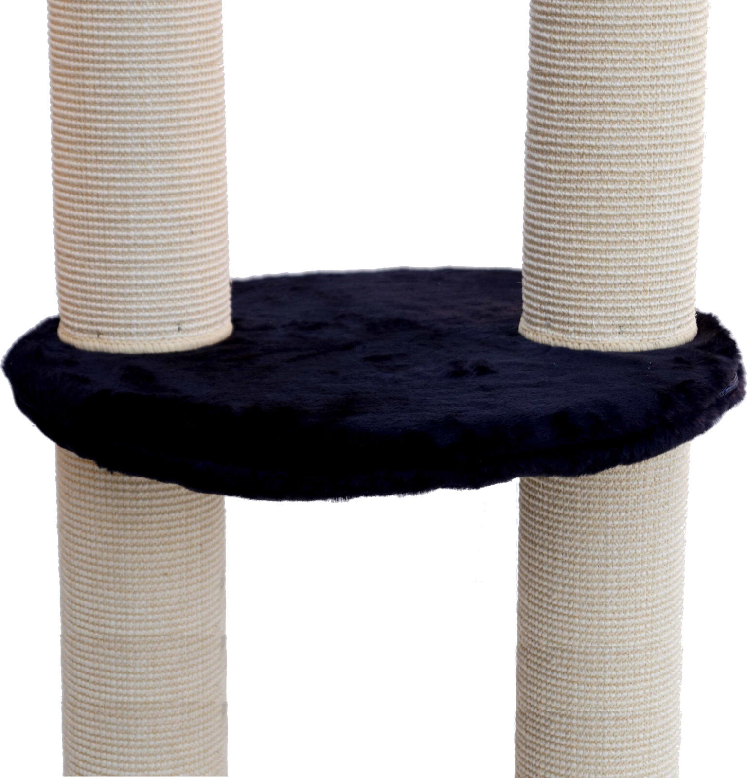 Aktiv Kat Kratzbaum Liegeebene rund mit Plüsch-Bezug Ø 45 cm - Schwarz