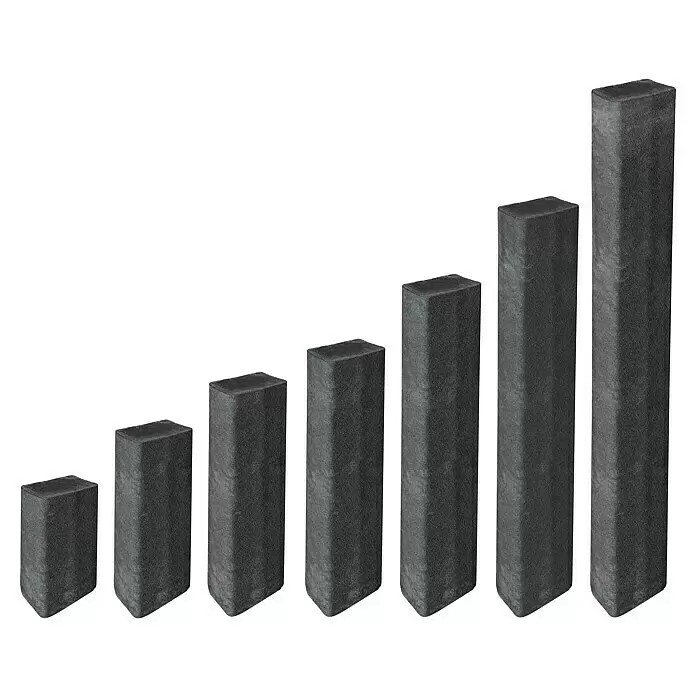 Diephaus Rechteckpalisade, Betonpfahl für Einfassungen und Böschungen, 16,5 x 12 x 120 cm, Anthrazit