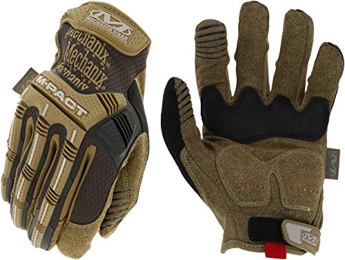 Mechanix Wear M-Pact Arbeitshandschuhe, berührungsfähig, Aufprallschutz, vibrationsabsorbierend, groß, braun