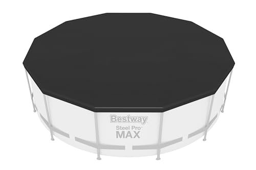 Bestway PVC-Abdeckplane Ø 370, schwarz, rund