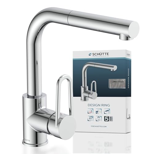 Schütte Spültischarmatur Design, ausziehbare Geschirrbrause, schwenkbar, Hochdruck, mit Eco-Kartusche und CASCADE® SLC Strahlregler