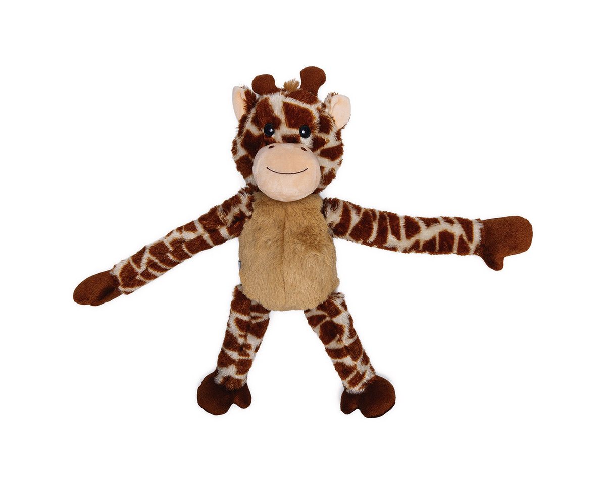 Beeztees Dschungel Giraffe, extra großes Hundespielzeug aus weichem Plüsch ohne Squeaker, braun