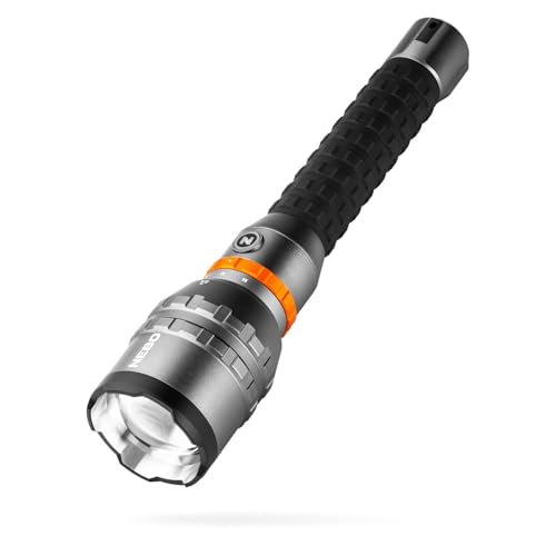 Nebo DaVinci 12000, wiederaufladbare Taschenlampe mit 12000 lm, einstellbare Lichtmodi und strukturierter Gummigriff, eloxiertes Aluminium