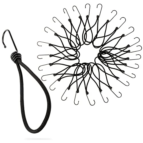 PRETEX Spanngummi mit Haken - Set mit 25 Stück x 23cm Expander mit Öse - Hochbelastbare Gummispanner für Camping und Anhänger, wetterfest