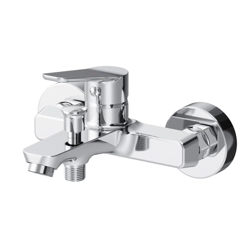 AM.PM FTA10000 Hit Einhebel-Wannenarmatur, Chrom, mit 35 mm Soft Motion-Keramikkartusche und automatischer Umstellung zwischen Brause und Wannenauslauf