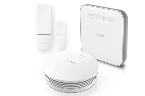 Bosch Smart Home Starter Set Einbruchschutz II, inklusive Rauchmelder II und Tür-/Fensterkontakt II Plus (weiß), App Steuerung, kompatibel mit Apple Homekit