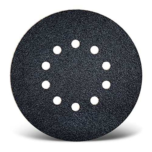 MENZER Black Klett-Schleifscheiben, 225 mm, 10-Loch, f. Trockenbauschleifer, Siliciumcarbid (10 Stk.) K16