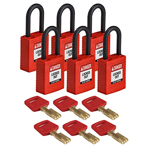 Lockout-Tagout-Ventilschloss Mit Vorhängeschloss – PA Nylon, Verchromter Riegel, Für Tanks & Gasventile, -57°C Bis +177°C