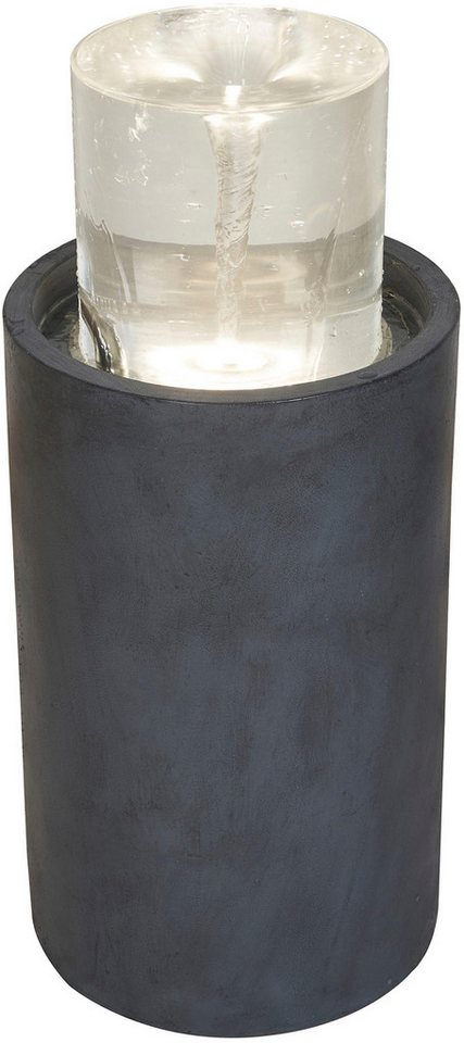 AcquaArte Gartenbrunnen Wasserspiel SALEMI, Komplettset mit Multi-Color-LED-Beleuchtung und Strudeleffekt