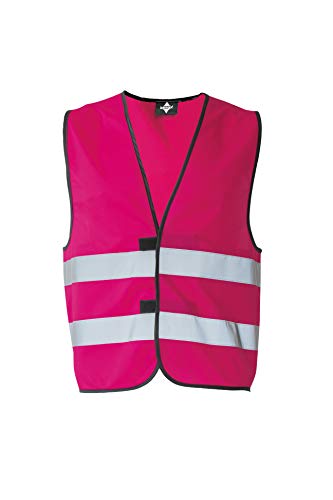 Korntex Funktionsweste KXFWML, zertifizierte Warnschutzweste mit 360 Grad Sicherheit, magenta, Größe L