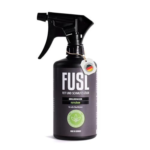 FUSL Fettlöser – Hochaktiver Grillreiniger für starke Fettentfernung, vielseitig einsetzbar auf Edelstahl, Aluminium und Kunststoff, 500ml
