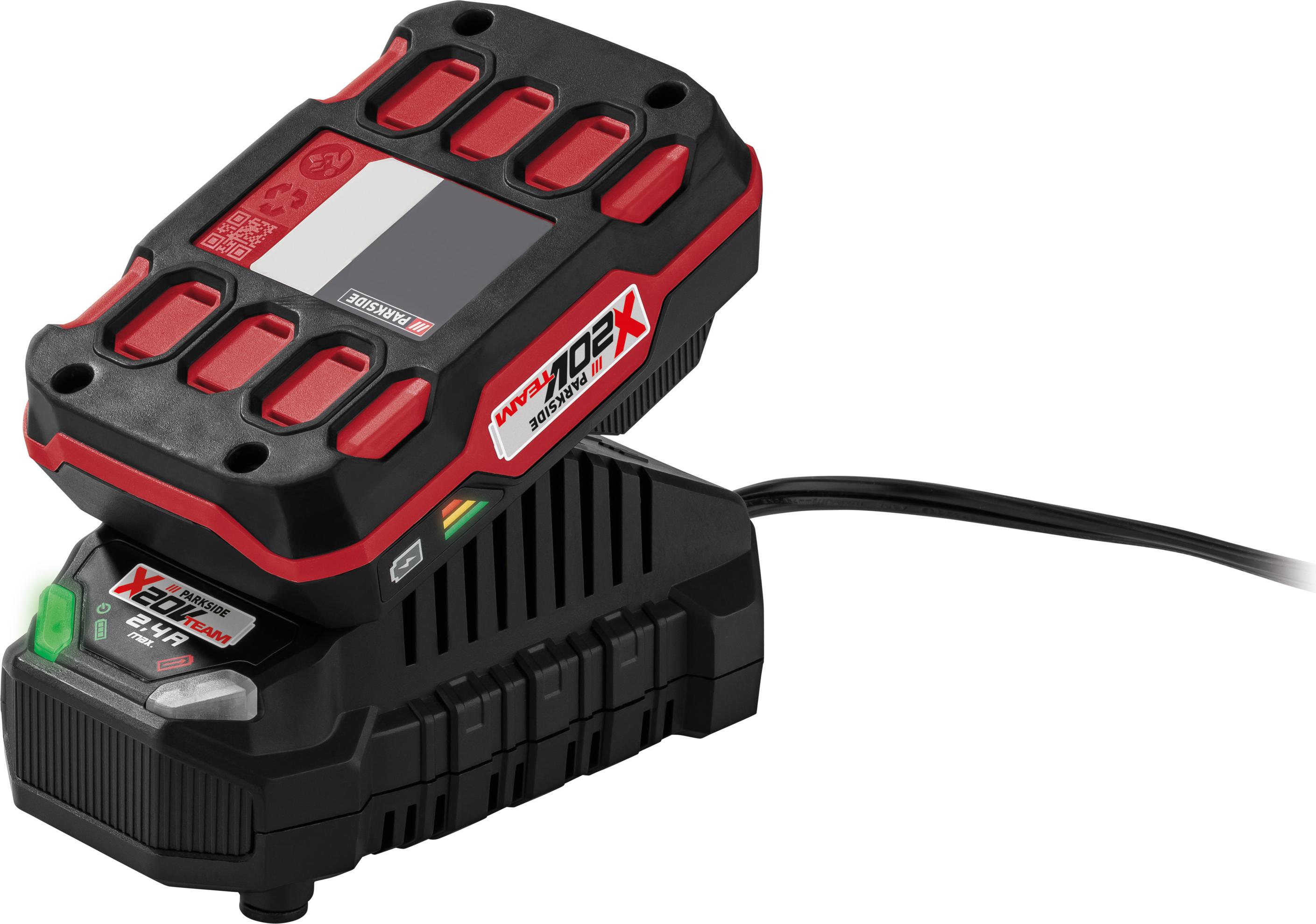 PARKSIDE® 20 V Akku »PAP 20 B1« & Ladegerät »PLG 20 C1«, Lithium-Ionen Akku mit 2 Ah und 60-Minuten-Ladegerät, 3-stufige Ladezustandsanzeige