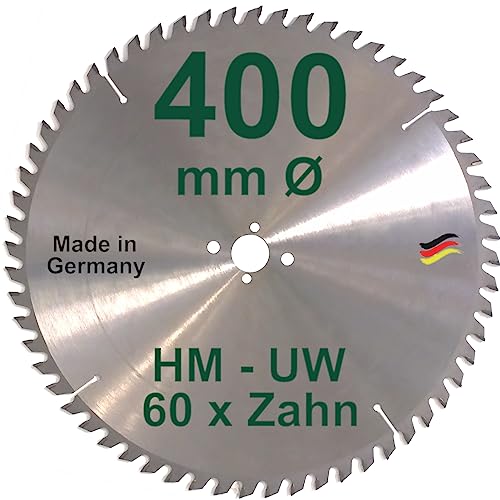 HM Sägeblatt 400 x 30 mm Zähne 60 UW Kreissägeblatt Hartmetall 400mm Ersatzsägeblatt für Avola/Atika/Elektra/Felder/Haffner/Mafell/Metabo/Scheppach/Ulmia