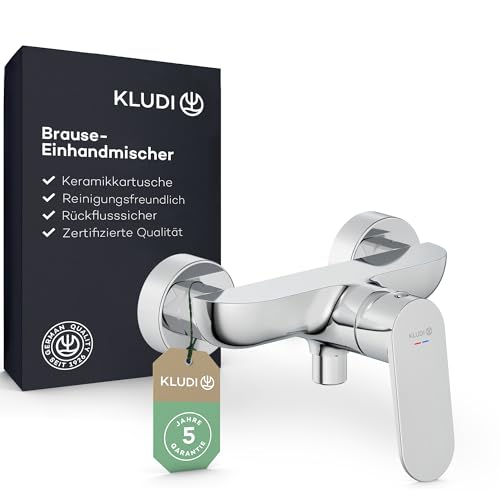 OTTO Kludi X1 Duscharmatur, chrom, Wandmontage, geschlossener Hebel, Keramik-Kartusche, Brauseabgang G1/2