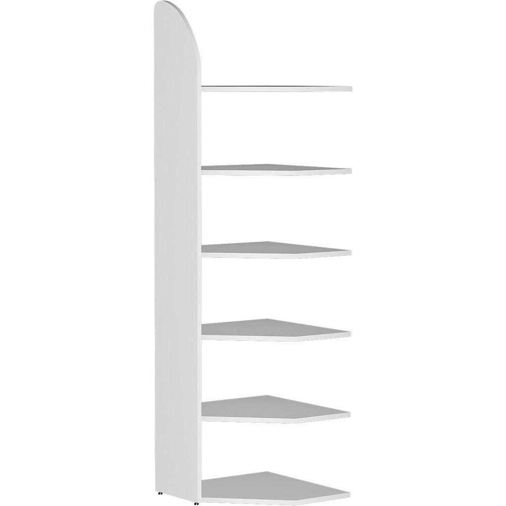 Kerkmann Kellerregal Eckregal Dante, weiß, 6 Ordnerhöhen, hoch belastbar, variable Türen, 60,0 x 32,5 - 60,0 x 225,0 cm