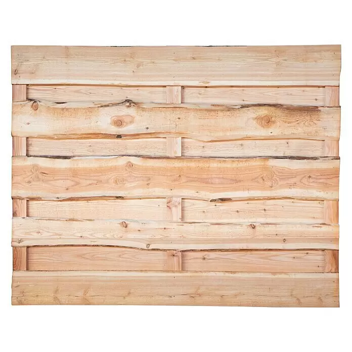 T & J Sichtschutzelement Lolland, 180 x 150 cm, Holz aus Lärche, sägerau mit Baumkante, drehbar, Natur