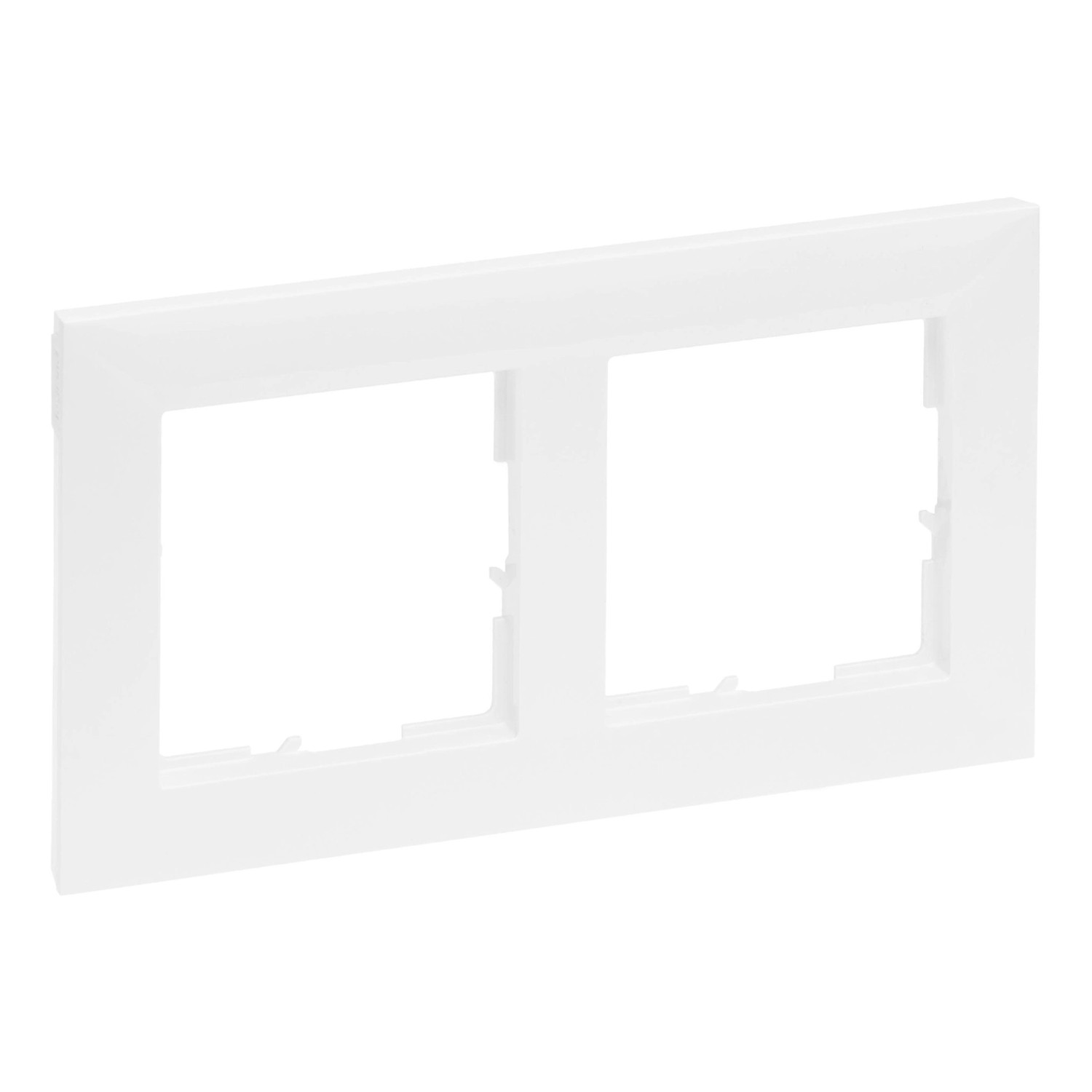Legrand Abdeckrahmen Seano 2-fach, Ultraweiß, halogenfreies Thermoplast für horizontale und vertikale Montage