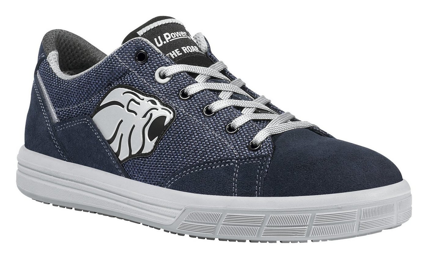 U-Power Sicherheitsschuh Halbschuh Trophy, S1P SRC, Größe 48, Veloursleder, Canvas Extra-Strong, blau