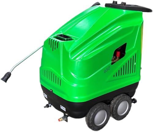 DeTec. Hochdruckreiniger Heißwasser-Flächenreiniger 200 bar Keramik - Dampfstrahler, 140°C 400V Starkstrom