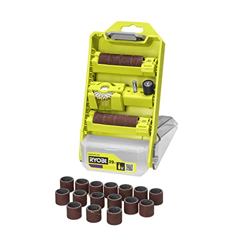 RYOBI - Set mit 29 Schleifen/Polieren, RARSPK-29, ideal für Holz, Metall und Kunststoff