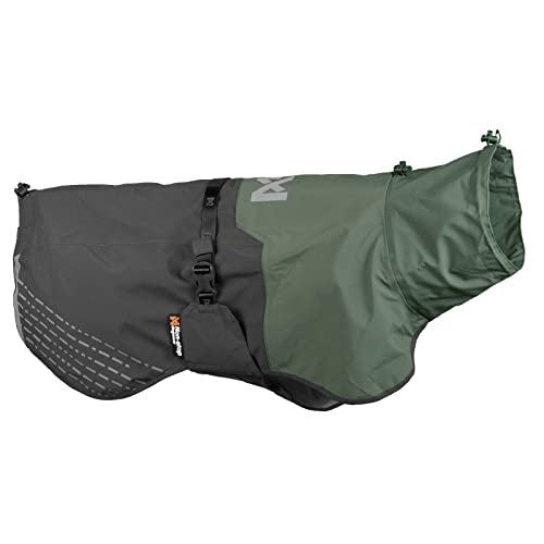 Non-stop dogwear FJORD Raincoat grey/green |2963| Regenschutz, Größe:45