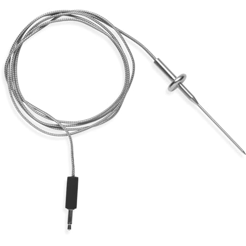 Weber ultradünnes Lebensmittelthermometer mit Kabel, Edelstahl, bis zu 300 °C, präzise Messung für empfindliches Grillgut