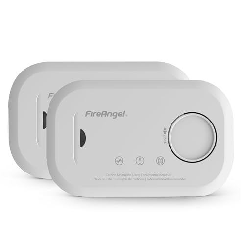 FireAngel FA6813 Kohlenmonoxid-Alarm, tragbarer CO-Monitor mit Testtaste, 85 dB, batteriebetrieben, kompakt für Reisen