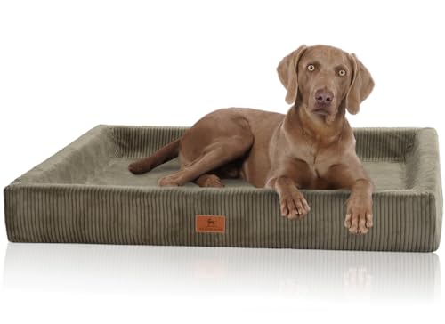 Tierlando® Oscar Orthopädische Hundematte - Größe 150 Cm, Kunstleder, Visco-Schaum, Rutschfest | Für Große Hunde