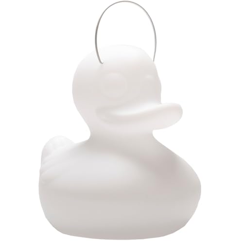 smart and green DUCK-DUCK Lamp (S) Pool-Lampe, wasserdicht, schwimmfähig, weiß, mit Induktionsladung und Fernbedienung