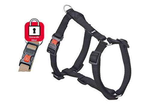 Karlie Art Sportiv Plus Geschirr neue universal Farben Mix and Match B: 15 mm Br um: 35 - 50 cm S schwarz