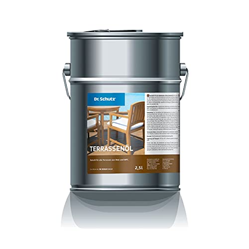 Dr. Schutz Terrassenöl 2,5 L Holzöl aussen für alle Hölzer und WPC im