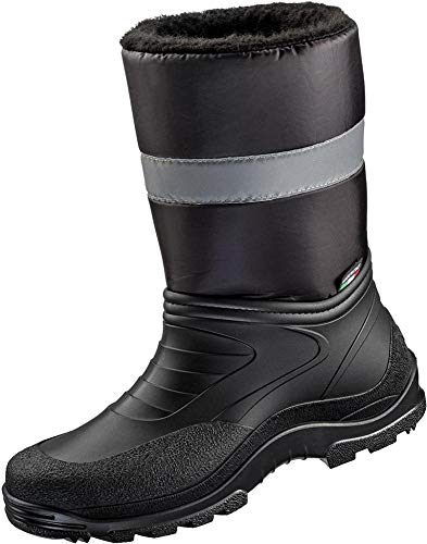 Feldtmann Winterschlupfstiefel Skagen, Gr. 39, schwarz, wasserdichtes PVC, wärmendes Webpelz-Innenfutter, rutschfeste Laufsohle